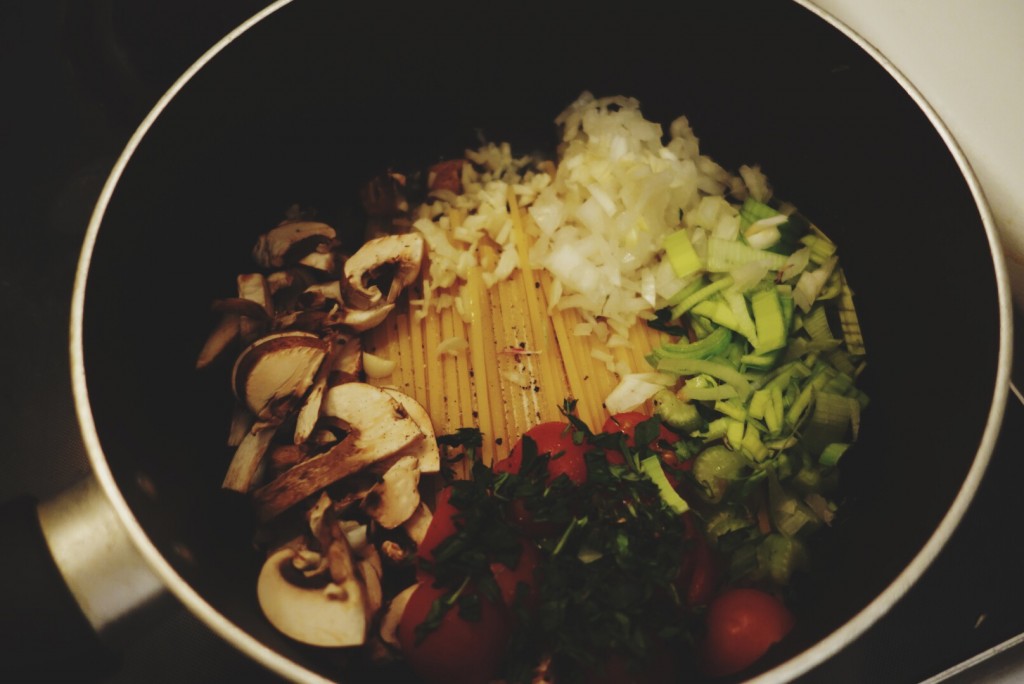one, pot, pasta, recipe, quick, vegetarian