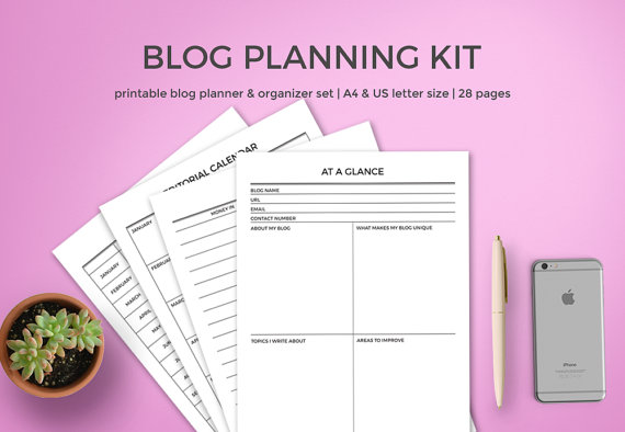 blog plannint kit printable
