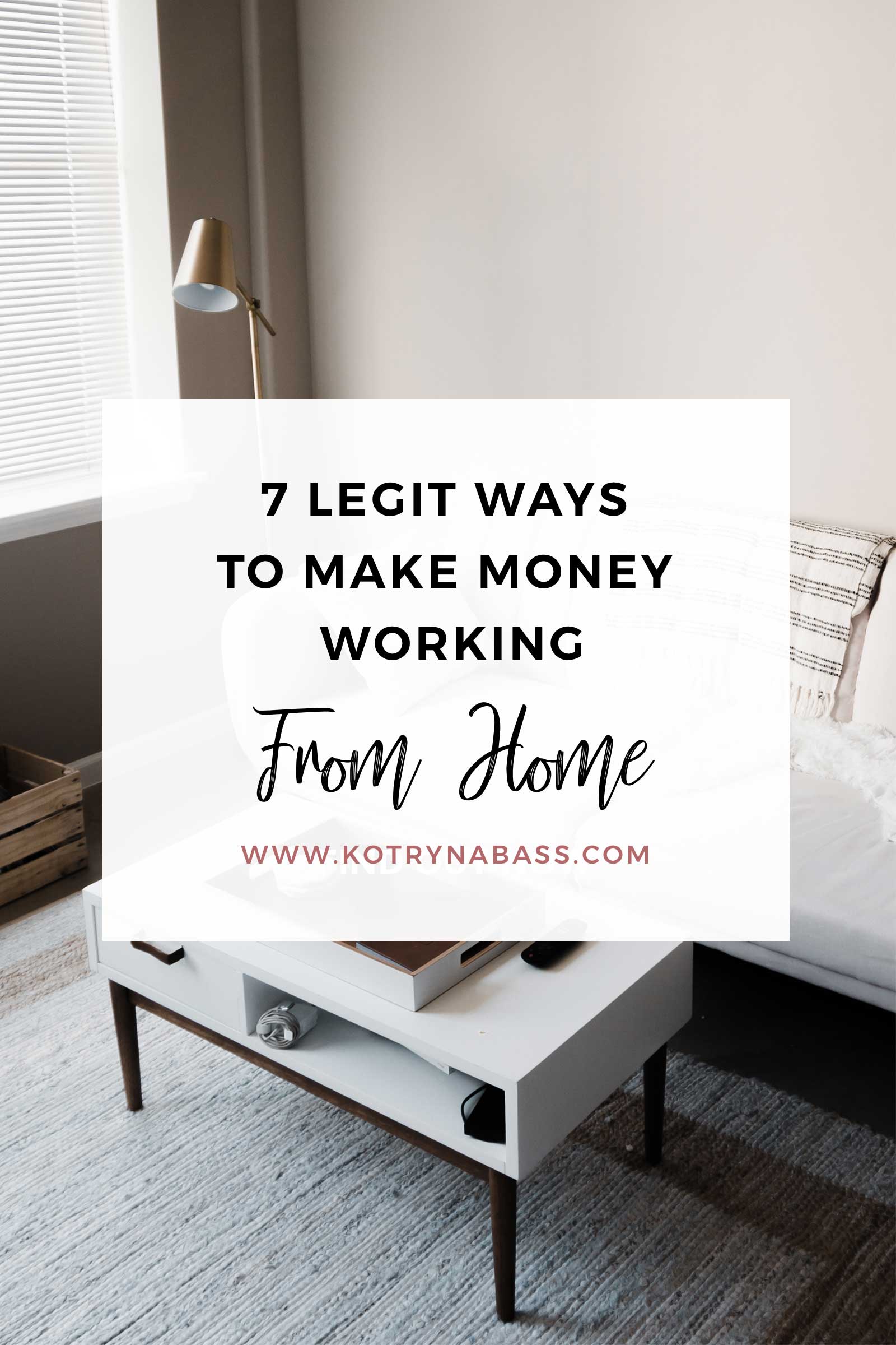 I've been working from home for over 5 years now and I wouldn't have it any other ways! If you wish to run a business from the comfort of your own home, here are 7 legit ways to make money from home.
